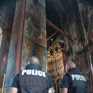 KFOR Police in the Church 4