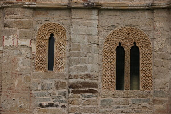 The window of the narthex and the western bay of the south facade
