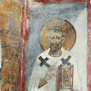 Unidentified bishop-saint, detail