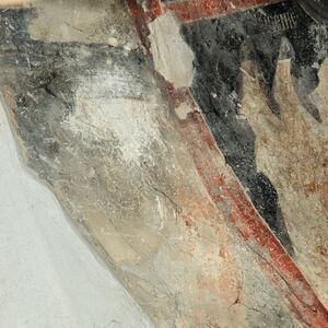 Evangelist, remnants of the fresco