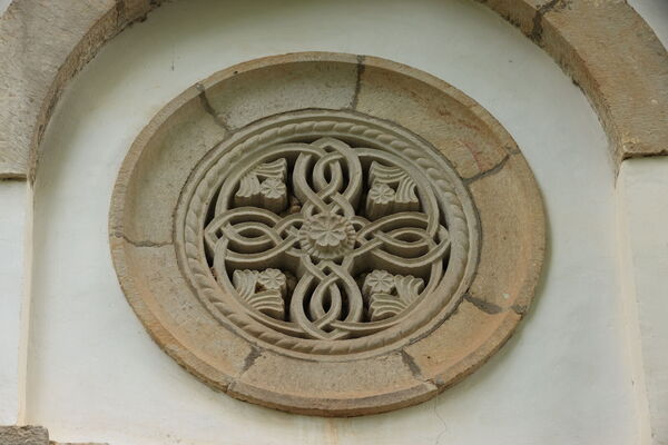 The rosette of the southern facade of the chancel
