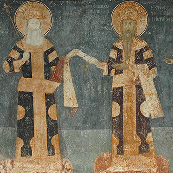 Byzantine Emperor Andronikos and King Milutin of Serbia