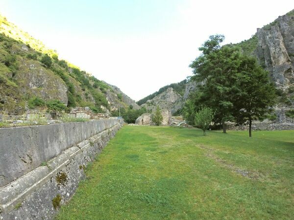 North Wall Socle of the Katholikon and North Section of the Courtyard