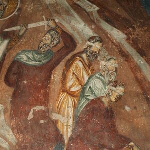 St. Nicholas Saves Three Men from Death, detail