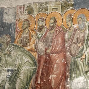 Communion of the Apostles, detail