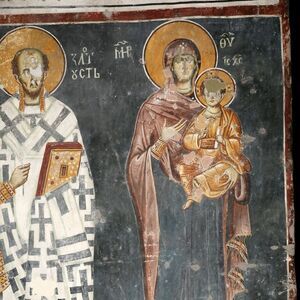 St. John the Chrysostom and Holy Virgin with the infant Christ