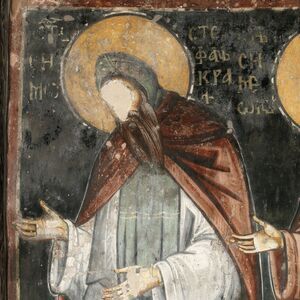 St. Simon the Monk ( King Stefan Prvovenčani), detail