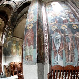 View of the southern choir and south part of the west bay