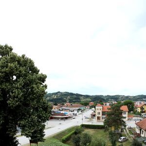 View from the church yard to the part of the city of Arilje