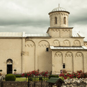 View of the Arilje churc of the southern side