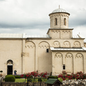 View of the Arilje churc of the southern side