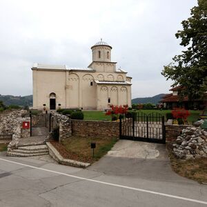 Approach and the south side of the Arilje church