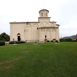 View of the yard and church of the southern side