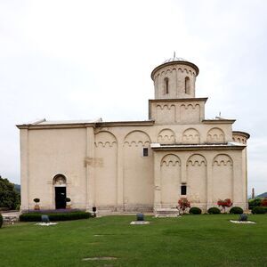 View of the yard and church of the southern side