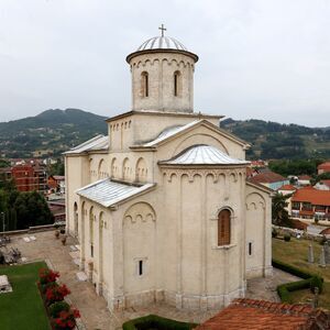 Southeast side of the Arilje church