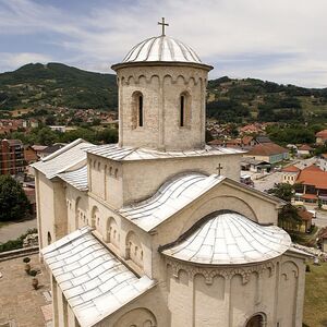 Upper levels of the church exterior