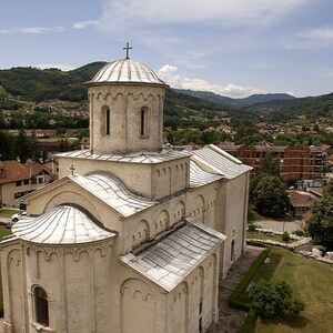 Upper levels of the church exterior