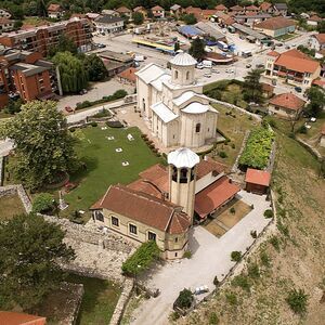 City of Arilje with the church