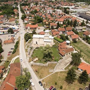 City of Arilje with the church