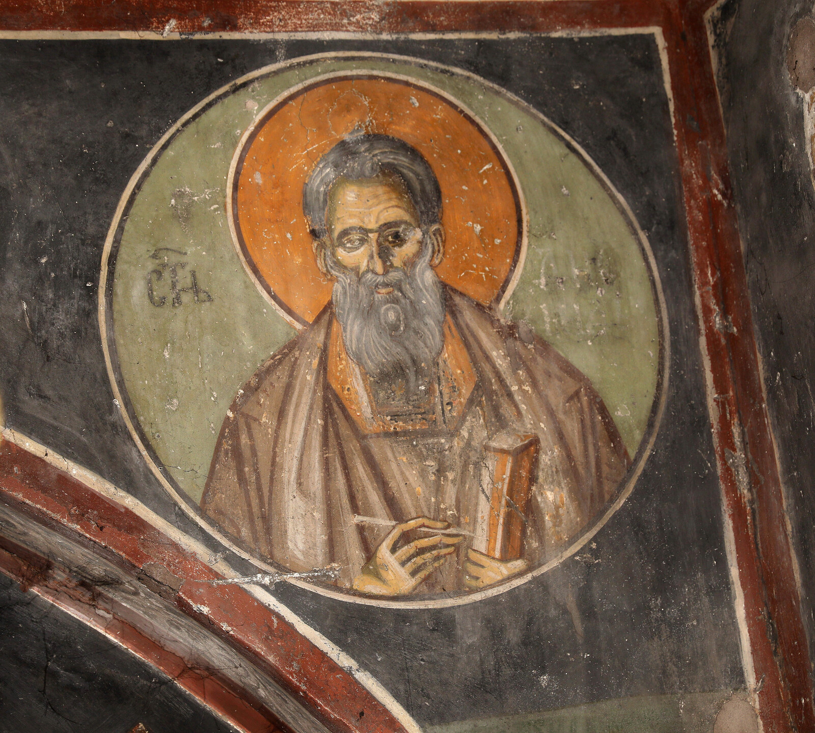 St. Diomedes of Tarsos, in medallion