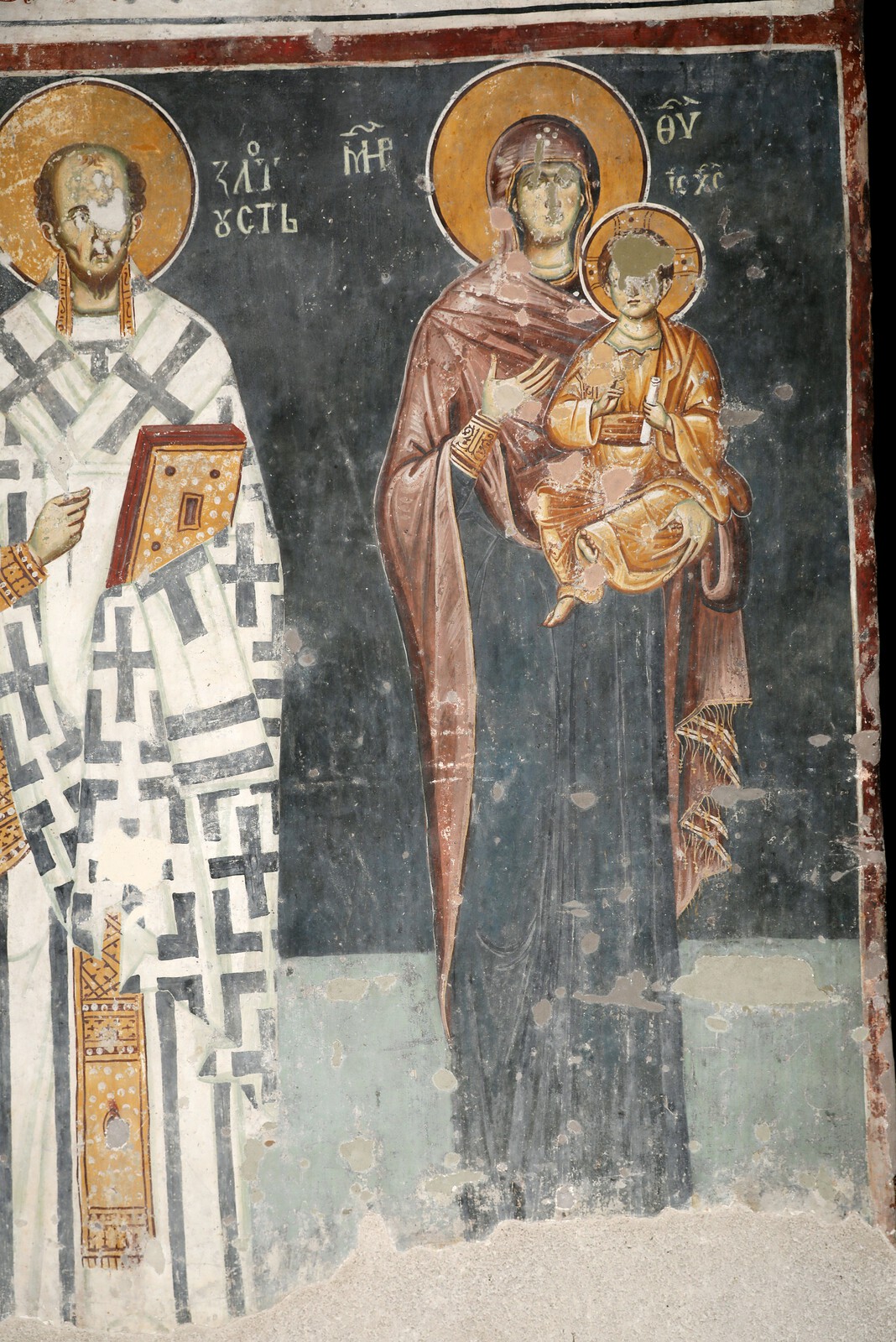 St. John the Chrysostom and Holy Virgin with the infant Christ