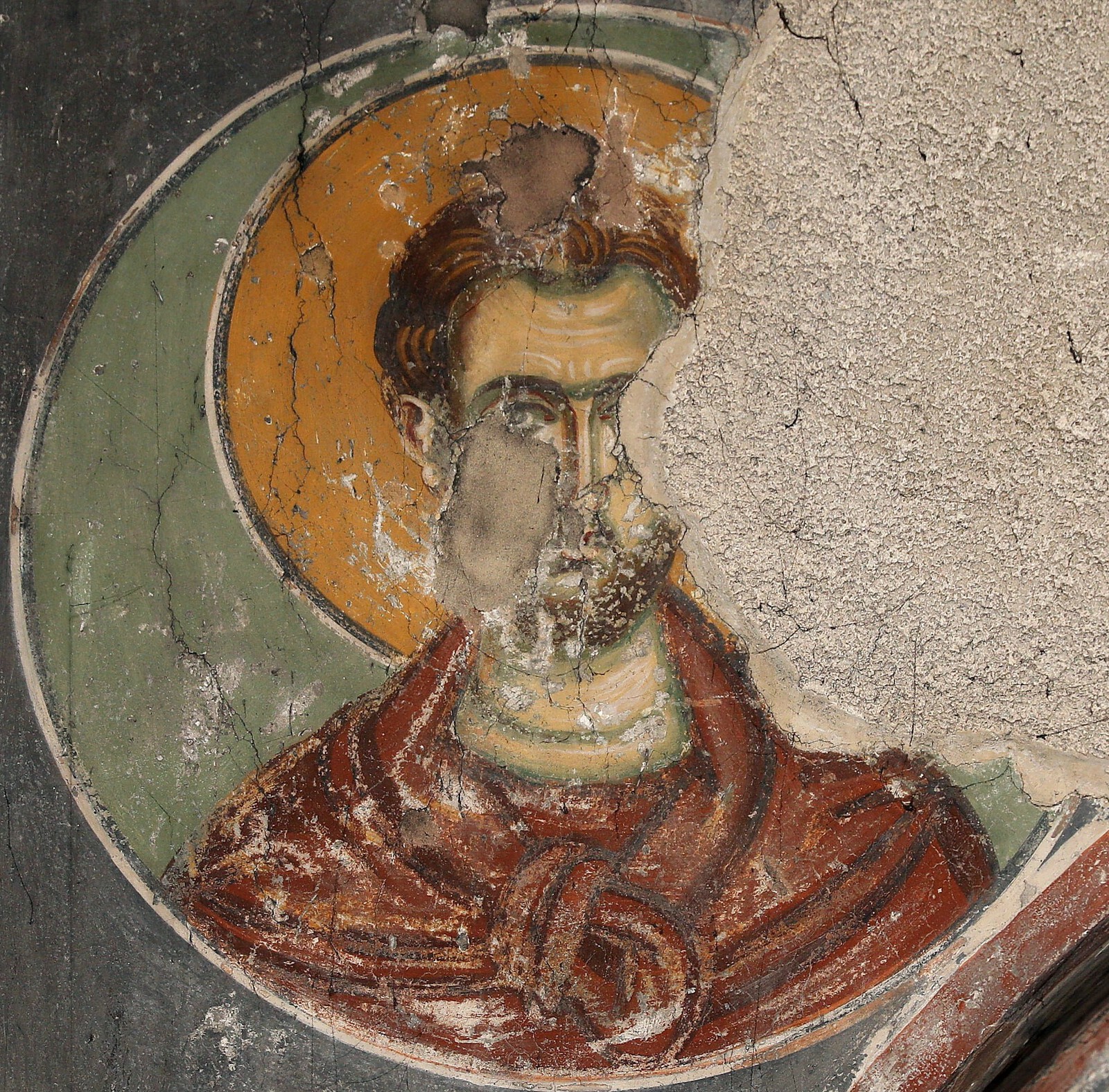 An unidentified saint in medallion