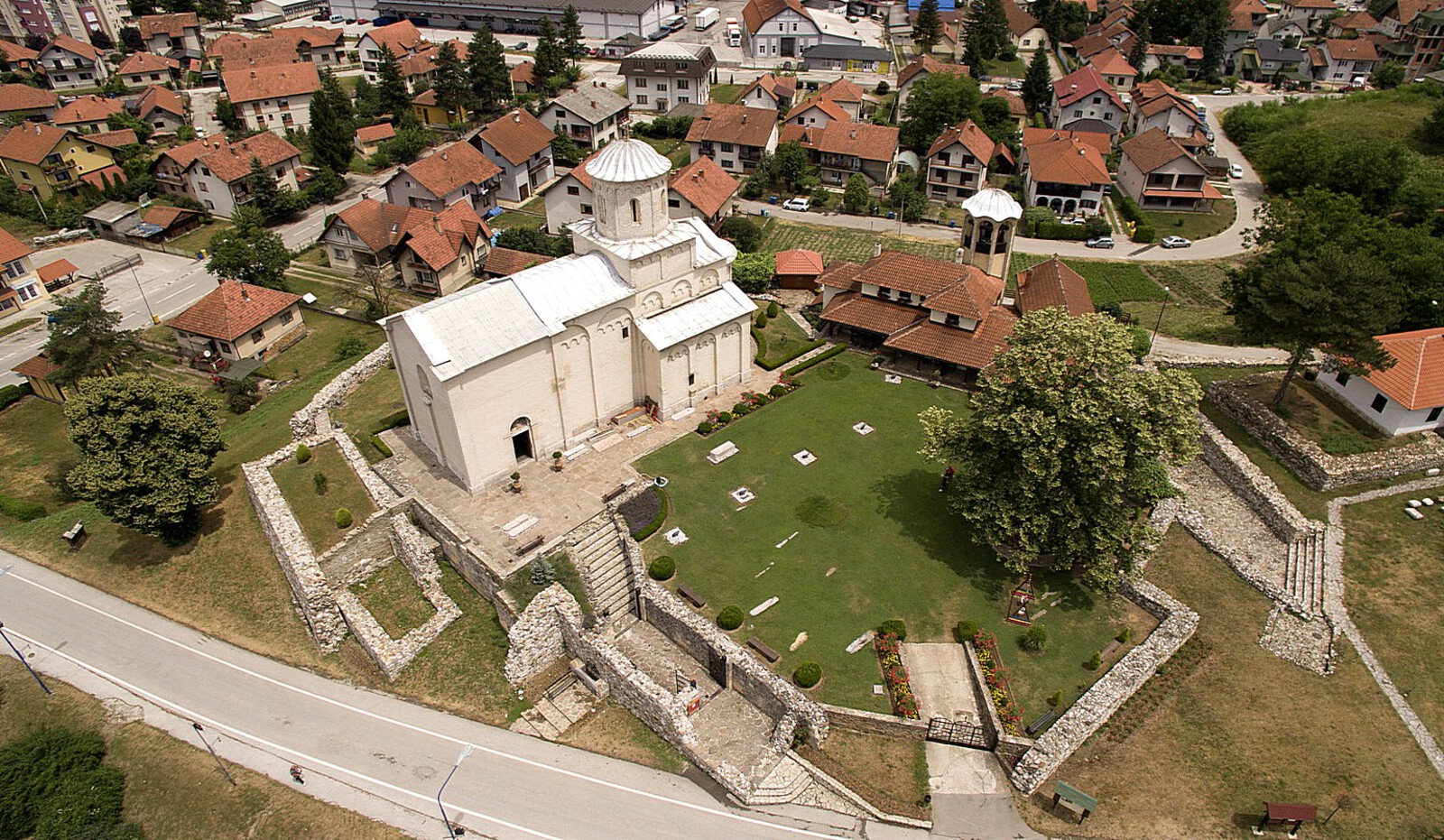 Arilje church and remains of the monastery buildings