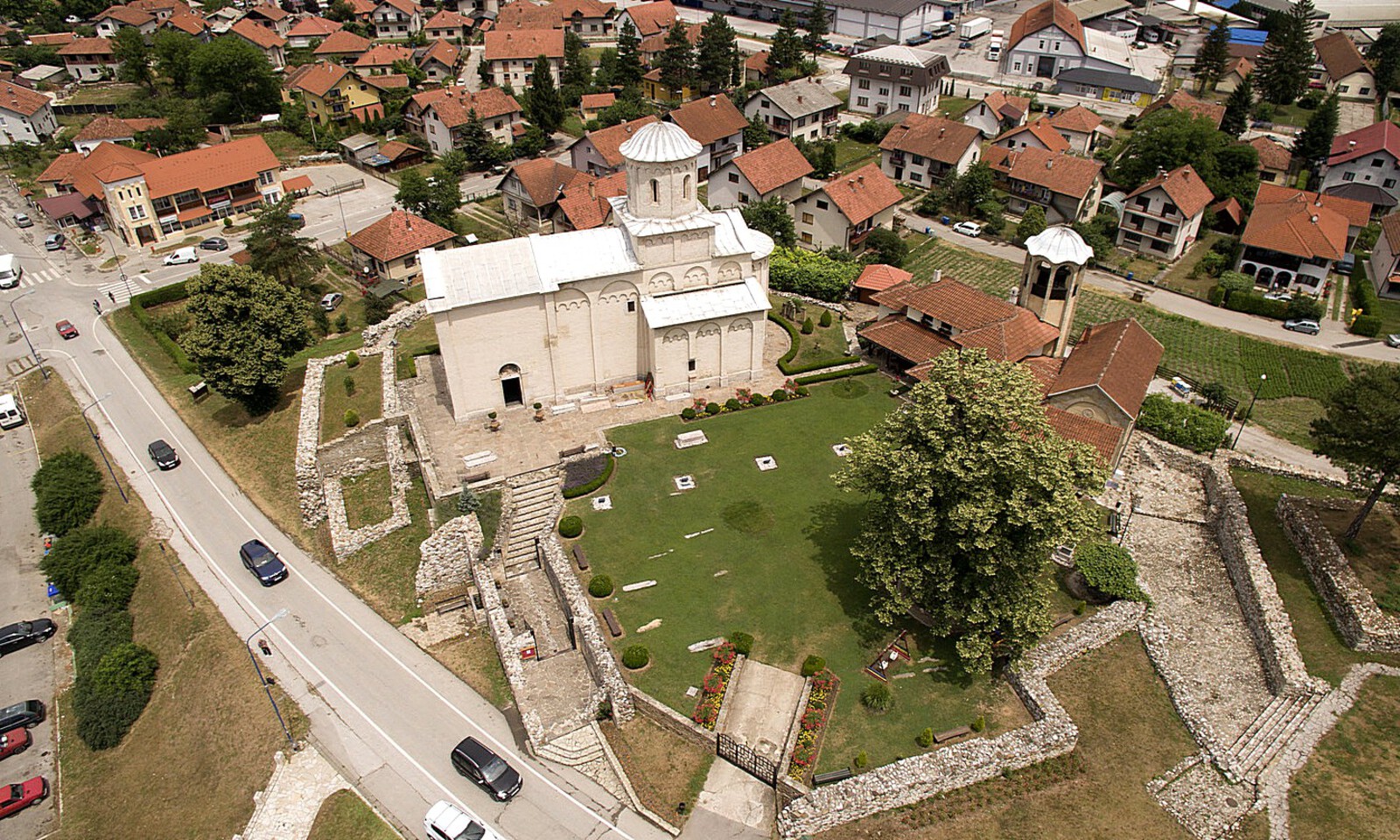 Arilje church and remains of the monastery buildings