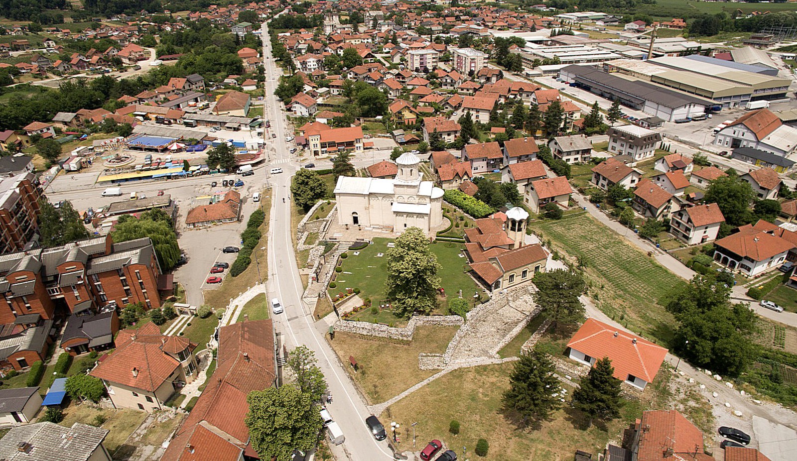 City of Arilje with the church