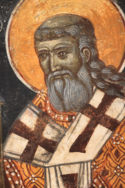 Српски патријарх Макарије као ктитор, детаљ