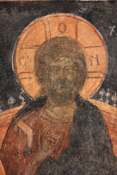Christ enthroned, detail
