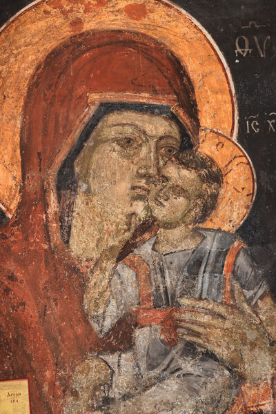 Богородица са дететом, детаљ