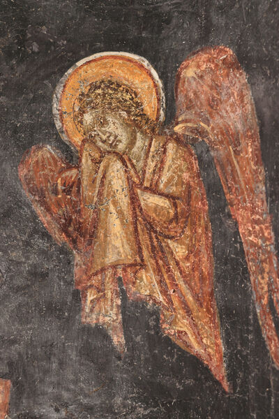 Crucified Christ and angels, detail