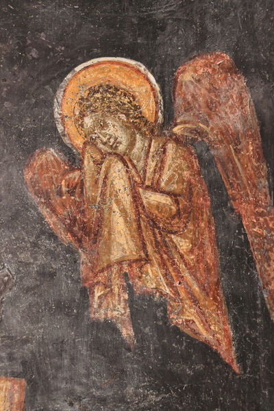 Crucified Christ and angels, detail