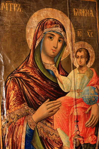 Богородица са дететом, детаљ