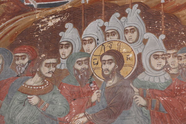 Jews demanding Christ to be crucified, detail
