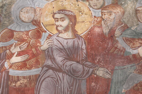 Jews demanding Christ to be crucified, detail