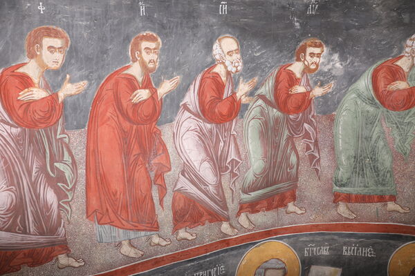 Communion of the Apostles, detail