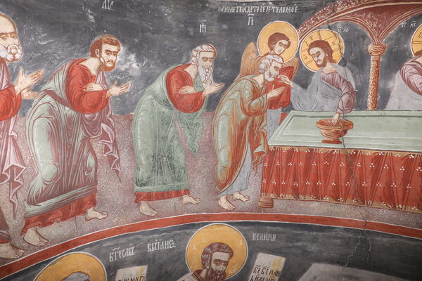 Communion of the Apostles, detail