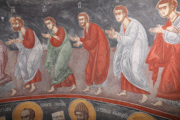 Communion of the Apostles, detail