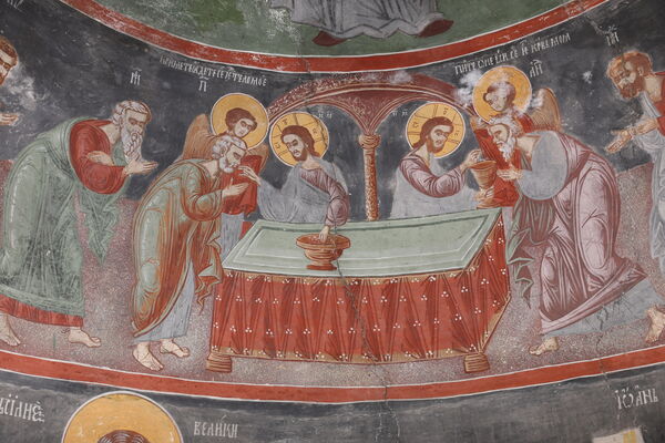 Communion of the Apostles, detail