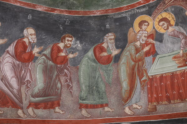 Communion of the Apostles, detail