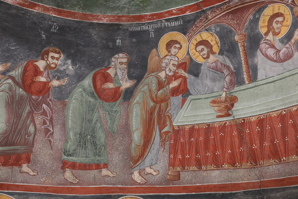 Communion of the Apostles, detail