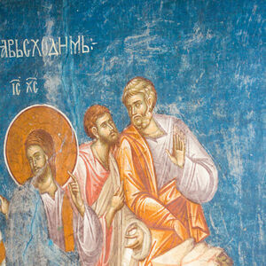 23a Christ talking to Peter, James and John before the Transfiguration