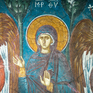 Богородица, два арханђела и шест апостола из Вазнесења Христовог
