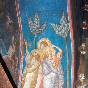 27d Three Apostles, a detail of the Ascension of Christ