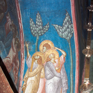 27d Three Apostles, a detail of the Ascension of Christ
