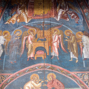 201 Hetoimasia, with Virgin, St. John the Baptist and Angels