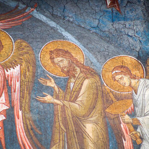201 Hetoimasia, with Virgin, St. John the Baptist and Angels