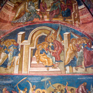 184a,b,c Arresting Peter and John, An Angel Appearing to Peter and John in Prison and Freeing the Apostles from Prison